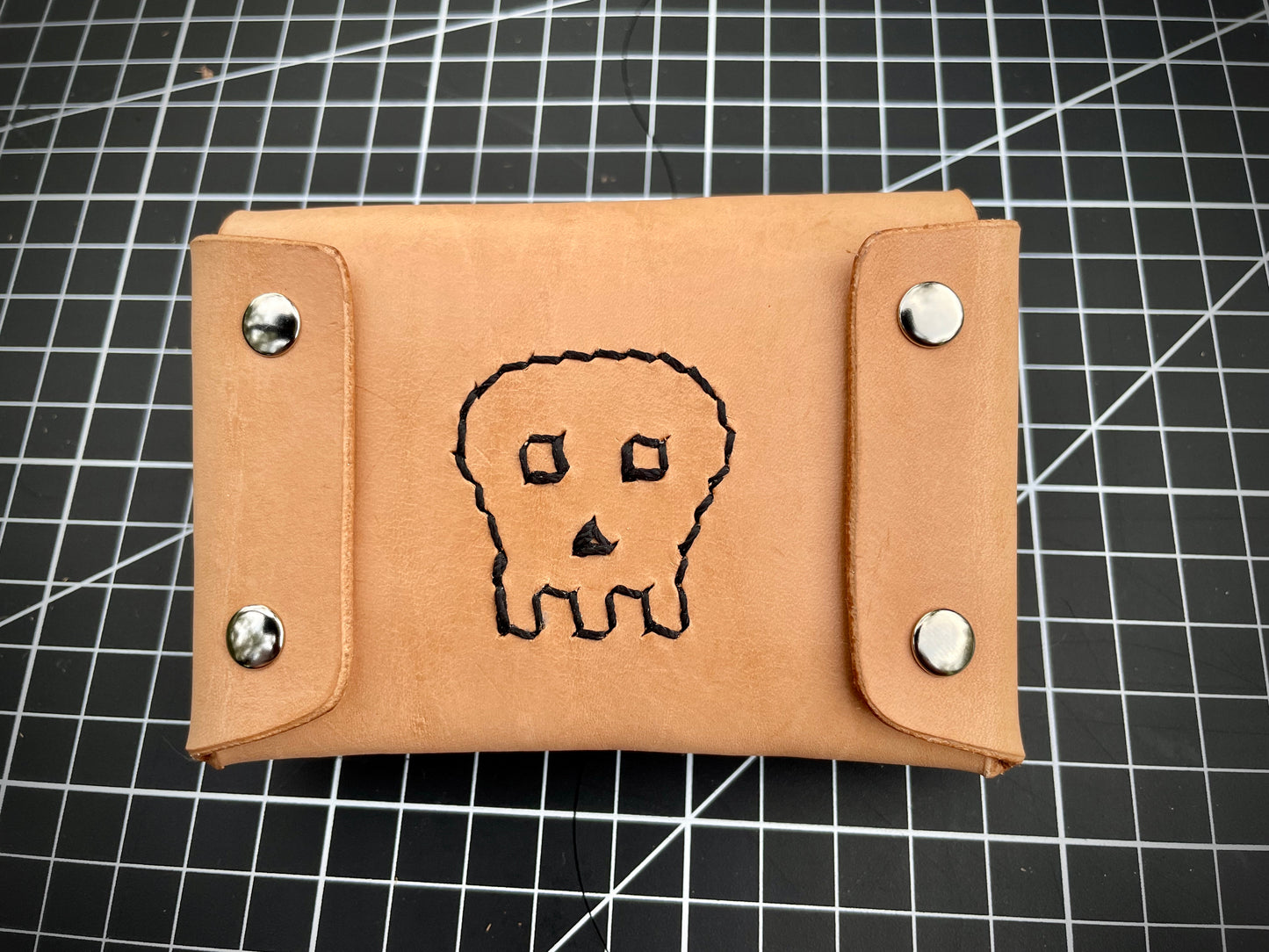 Handcrafted Leather Skull Wallet