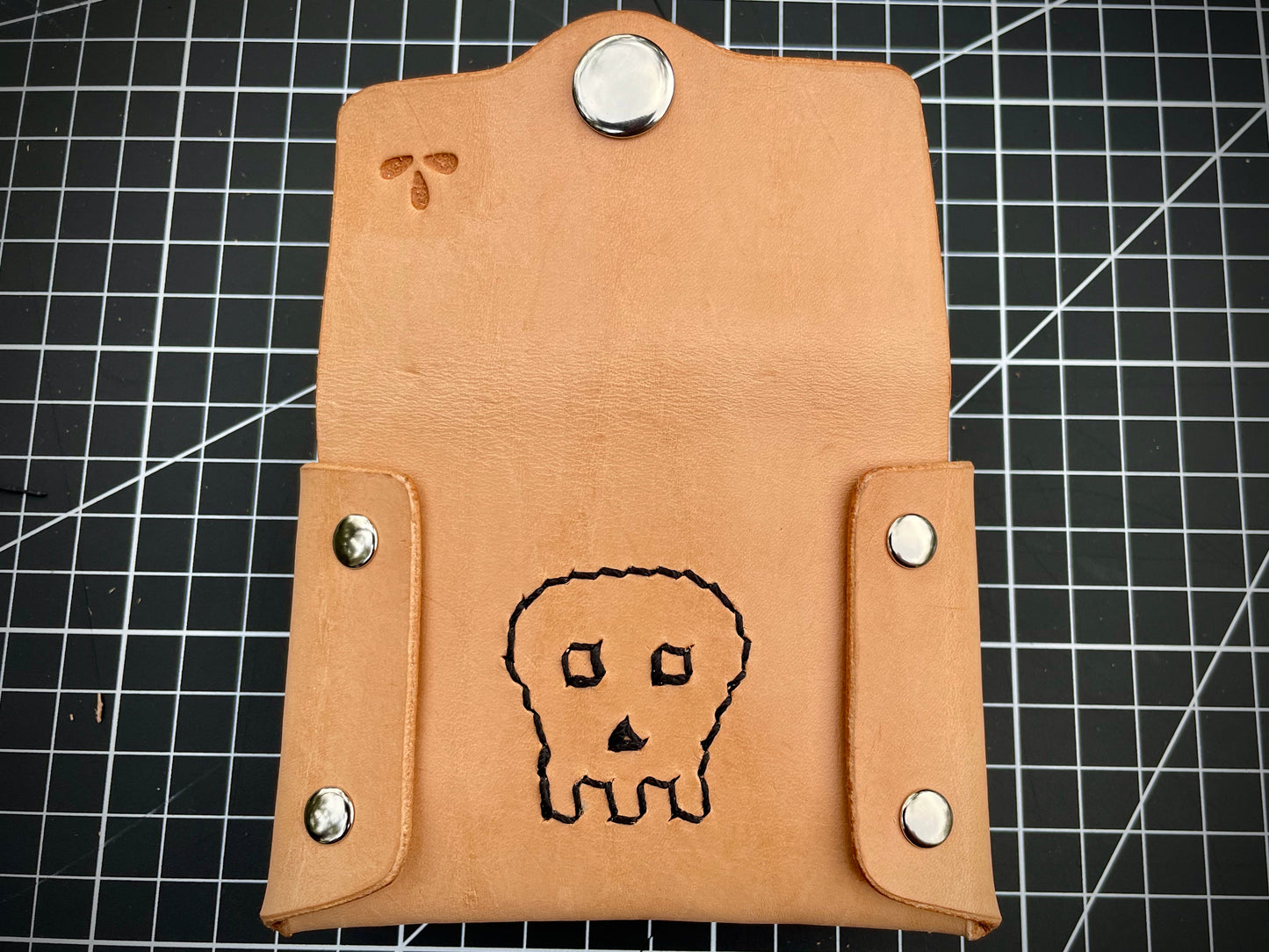 Handcrafted Leather Skull Wallet